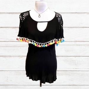JODIFL Festive tassel top